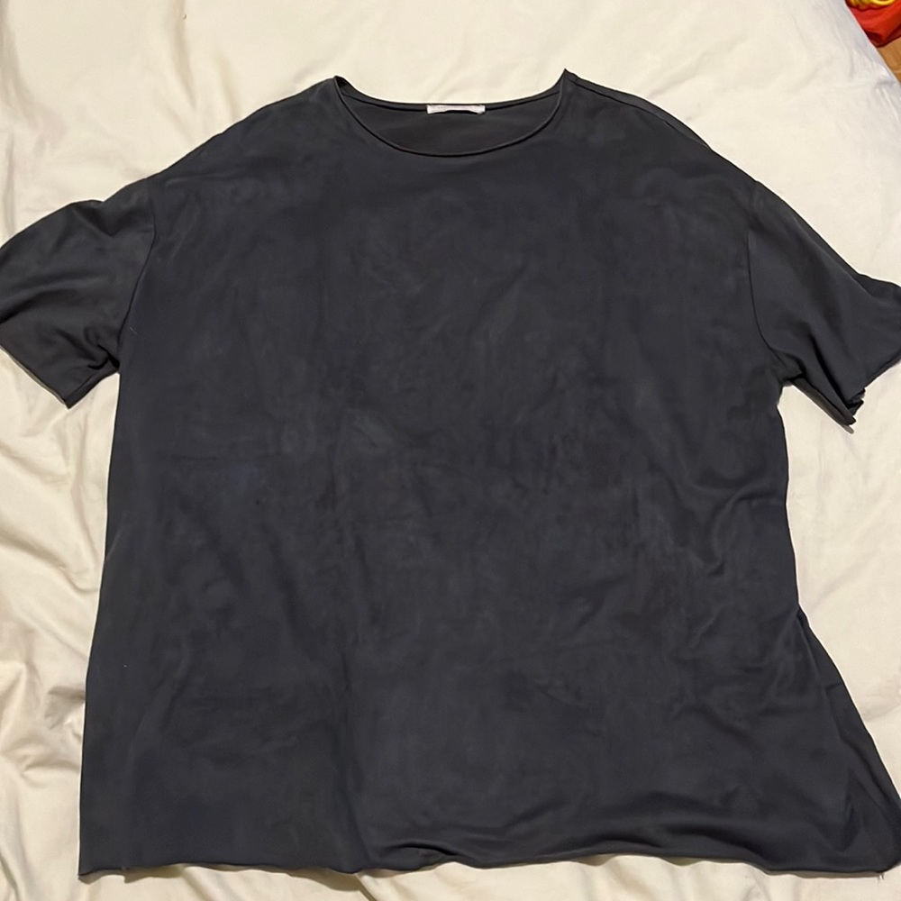 ZARA faux suede T-shirt - Size L